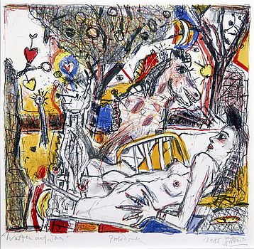 Warten auf Dora ❘ Lithografie ❘ 1985